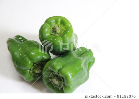 Bright green fresh vegetables peppers 91182076