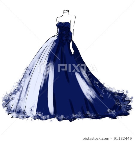 Color dress wedding navy 91182449