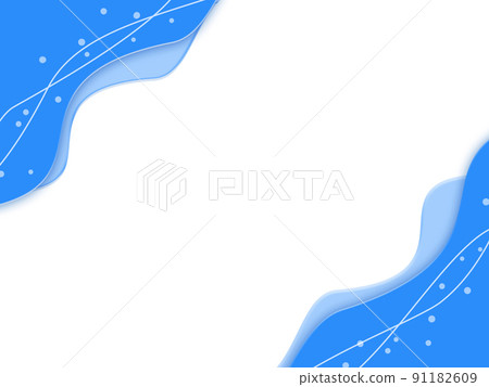 Blue curved frame Blue curved frame 91182609