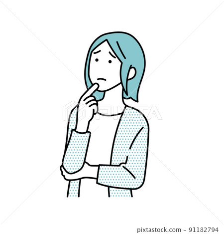 一個穿著粗糙衣服的女人的插圖 一個穿著粗糙衣服的女人的插圖 91182794