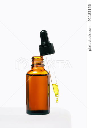 Natural medicine or aroma oil concept vial with dropper Natural medicine or aroma oil concept vial with dropper 91183166