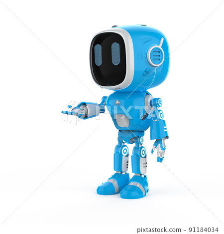 cute and small artificial intelligence assistant robot open hand cute and small artificial intelligence assistant robot open hand 91184034