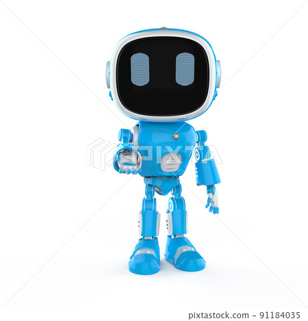 cute and small artificial intelligence assistant robot open hand cute and small artificial intelligence assistant robot open hand 91184035