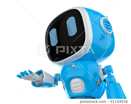 cute and small artificial intelligence assistant robot open hand cute and small artificial intelligence assistant robot open hand 91184036