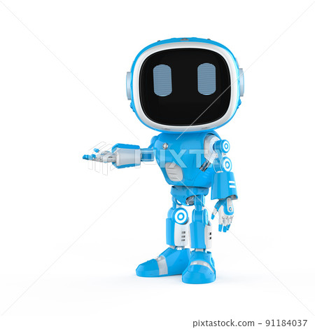 cute and small artificial intelligence assistant robot open hand cute and small artificial intelligence assistant robot open hand 91184037