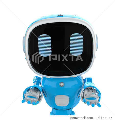 cute and small artificial intelligence assistant robot open hand cute and small artificial intelligence assistant robot open hand 91184047