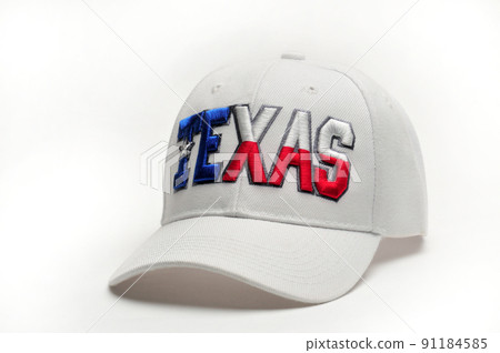 White baseball cap isolated on white background 91184585