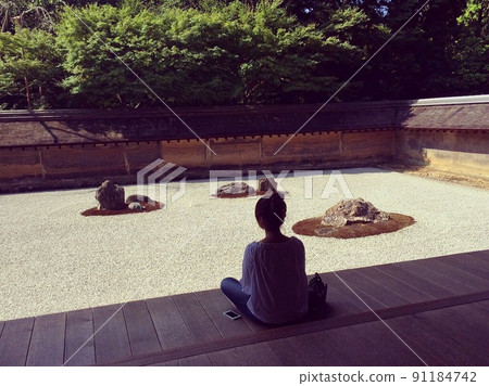 Japanese garden zazen Japanese garden zazen 91184742
