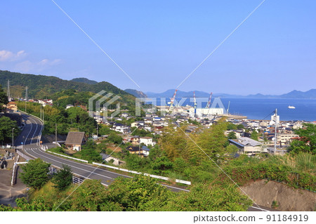 Uguisu Line, Kawajiri Town and Seto Sea Uguisu Line, Kawajiri Town and Seto Sea 91184919