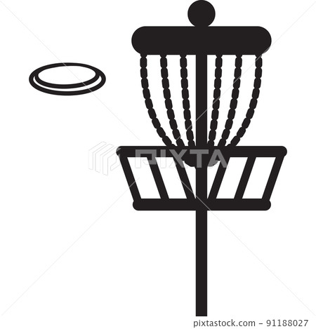 disc golf basket icon on white background. disc golf logo. disc golf sport symbol. flat style. disc golf basket icon on white background. disc golf logo. disc golf sport symbol. flat style. 91188027