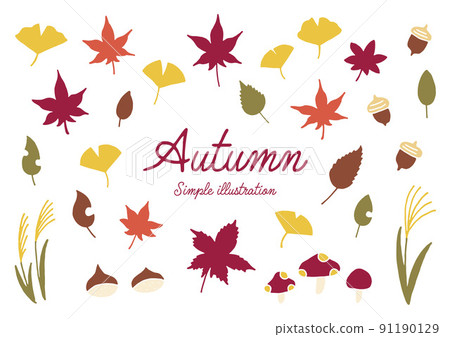Autumn loose hand-drawn illustrations 91190129