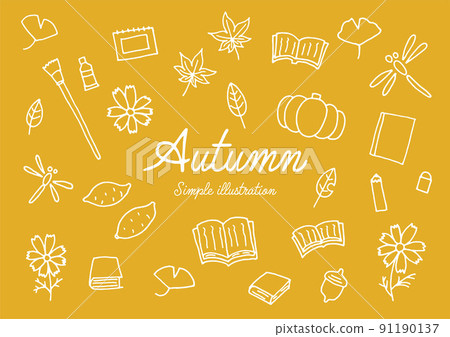 Autumn loose hand-drawn illustrations 91190137