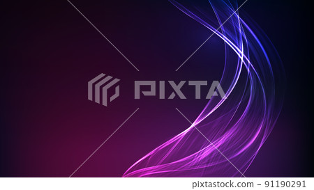 Purple wave vector illustration. Futuristic vector illustration. 91190291
