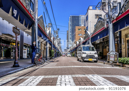 Cityscape of Tokyo Tsukishima Nishinaka Dori 4th Avenue Cityscape of Tokyo Tsukishima Nishinaka Dori 4th Avenue 91191076