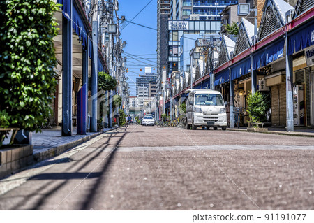 Cityscape of Tokyo Tsukishima Nishinaka Dori 4th Avenue Cityscape of Tokyo Tsukishima Nishinaka Dori 4th Avenue 91191077