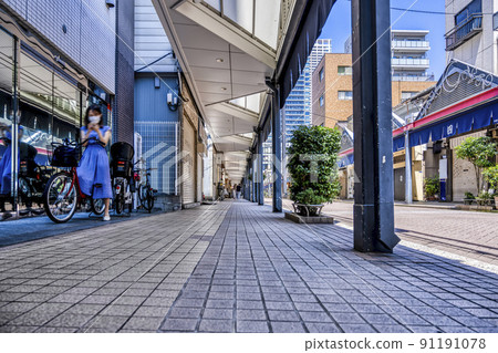 Cityscape of Tokyo Tsukishima Nishinaka Dori 4th Avenue Cityscape of Tokyo Tsukishima Nishinaka Dori 4th Avenue 91191078