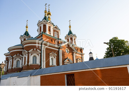 church Uspenskiy Brusenskiy Monastery in evening 91191617