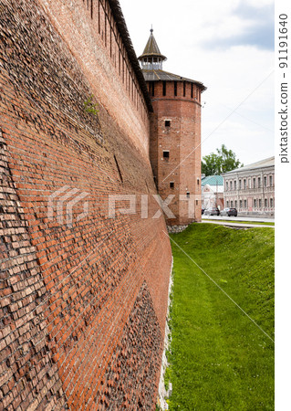 Kolomna Kremlin outside wall and Granovitaya Tower Kolomna Kremlin outside wall and Granovitaya Tower 91191640