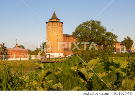 view of tower in Kolomna Kremlin from riverside view of tower in Kolomna Kremlin from riverside 91191748