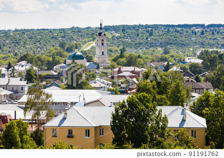 houses and Michael Archangel church in Old Kolomna 91191762