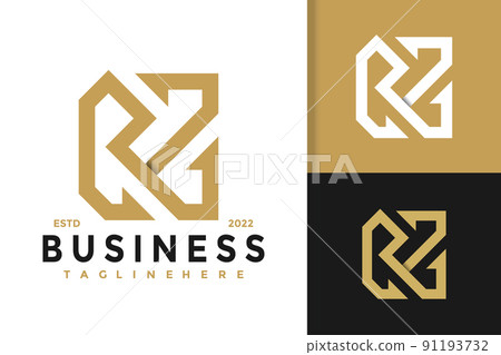 Letter N or K Elegant Modern Logo Design Vector Template 91193732