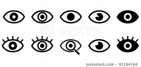 Eye icon set 91194168