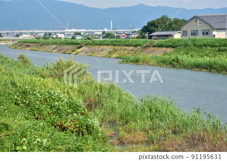 從川久保橋看大和川 91195631