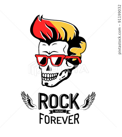 Rock Forever Isolated on Bright Backdrop Poster Rock Forever Isolated on Bright Backdrop Poster 91199032