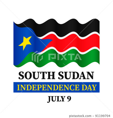 South Sudan Independence Day typography poster. National holiday celebrate on July 9. Vector template for banner, flyer, sticker, postcard, etc South Sudan Independence Day typography poster. National holiday celebrate on July 9. Vector template for banner, flyer, sticker, postcard, etc 91199704