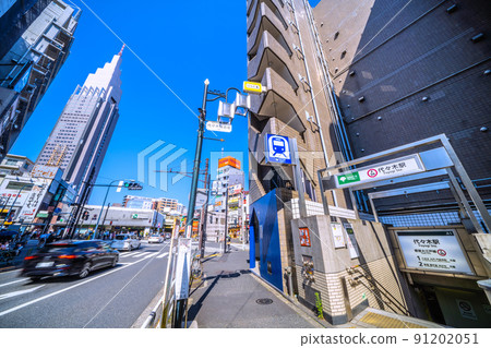 俯瞰日本東京市容、代代木站、NTT Docomo代代木大廈等 俯瞰日本東京市容、代代木站、NTT Docomo代代木大廈等 91202051