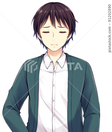 anime boy trending clothes Stock Illustration