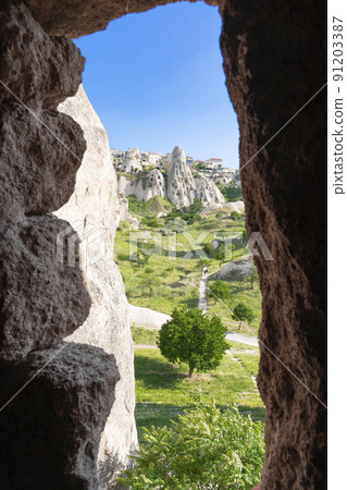 The Valley of Love in Cappadocia and cave settlements Dwellings in the rock of Turkey. The Valley of Love in Cappadocia and cave settlements Dwellings in the rock of Turkey. 91203387