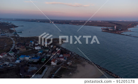 Seashore view from above. Ukraine. Zatoka. Seashore view from above. Ukraine. Zatoka. 91205178