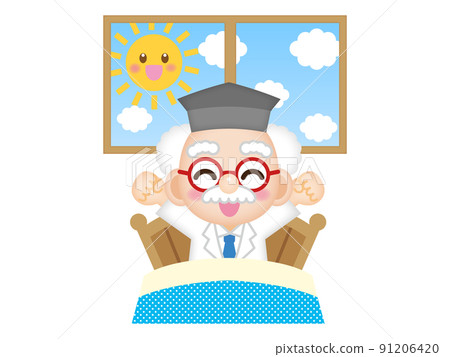 Illustration material of the doctor who gets up 91206420