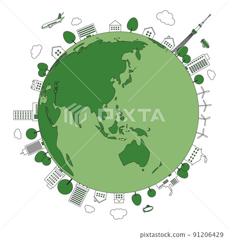 Earth cityscape background material 91206429