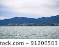 琵琶湖和對岸的風景 91206503