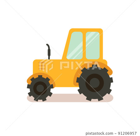 Tractor Agricultural Machinery Color Illustration Tractor Agricultural Machinery Color Illustration 91206957