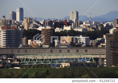 [JA16] Saikyo Line Kita-Akabane Station (Winter / distant view: from Kawaguchi City) 91208722