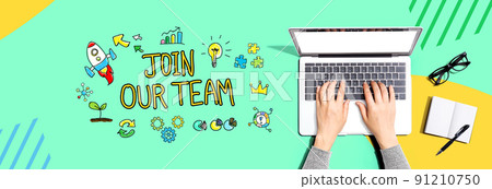 Join our team with person using a laptop 91210750