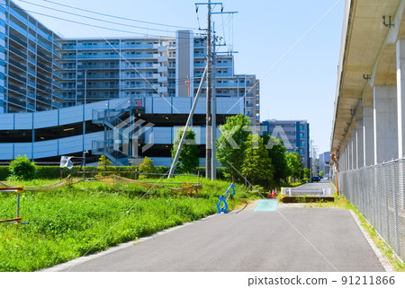 Scenery around Nagareyama Central Park Station, Nagareyama City, Chiba Prefecture June 2022 91211866