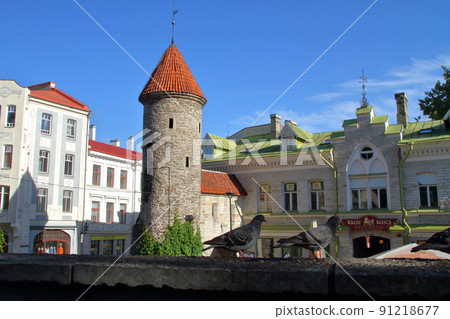 Estonian medieval world heritage Tallinn old town gates and walls Estonian medieval world heritage Tallinn old town gates and walls 91218677