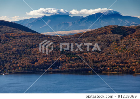 Lake Yamanaka and Mt. Ashitaka seen from Mt. Ohira Lake Yamanaka and Mt. Ashitaka seen from Mt. Ohira 91219369