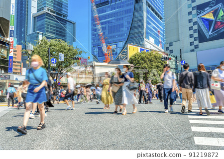 Cityscape of Shibuya, Tokyo Shibuya Scramble Crossing 91219872