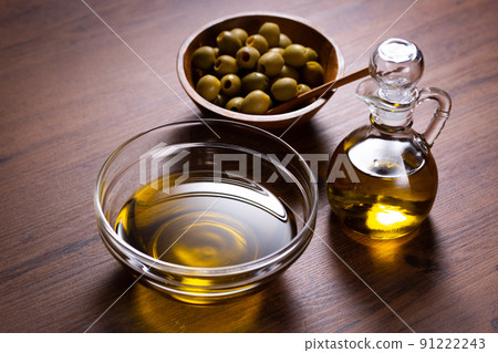 Olive oil and salted olives Olive oil and salted olives 91222243