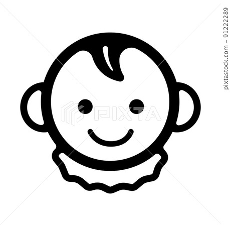 Baby / Child / Newborn Vector Icon Illustration (Smile) 91222289