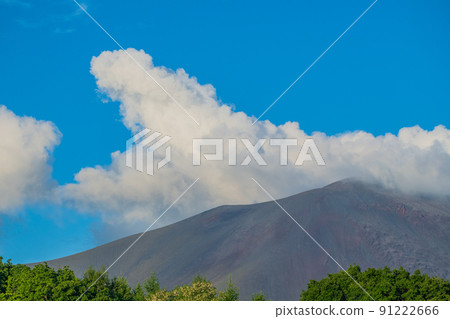 淺間山特寫山頂拍攝素材 91222666