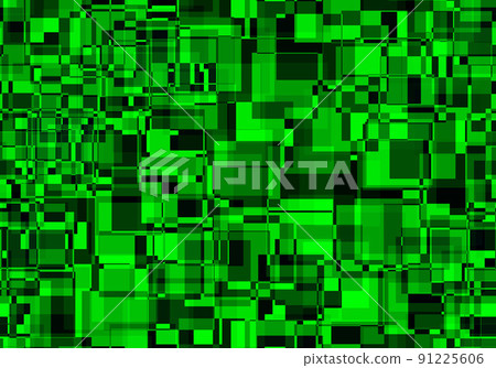 結合綠色方塊的生動設計 91225606