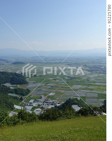 南陽天空公園、十比知山、高津山、白龍湖、南陽市全景 91225780