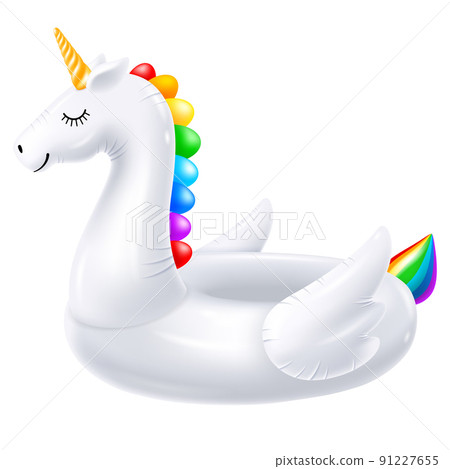 Inflatable Rubber Ring White Unicorn Inflatable Rubber Ring White Unicorn 91227655
