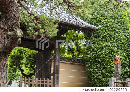 The gate of Kongoji Temple, which is said to be the site of the Hiki clan / Kawajima-cho, Hiki-gun, Saitama Prefecture 91229513